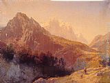 Herman Herzog Canvas Paintings - In the Alps